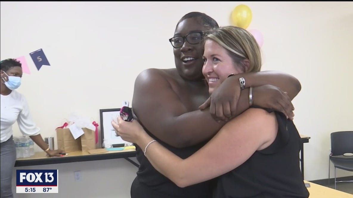Tears, applause as 19-year-old gets a family